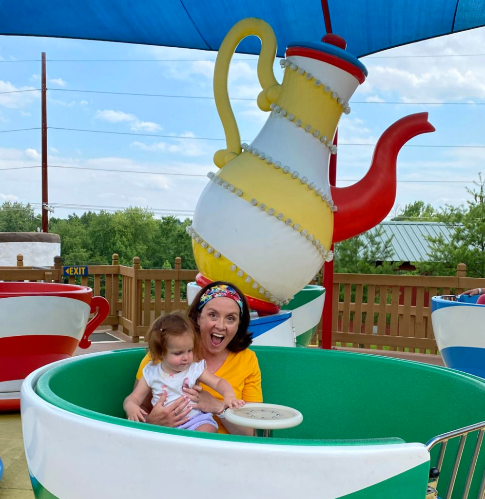 HoliBlogger Tara and her daughter on Kitty's Tea Party