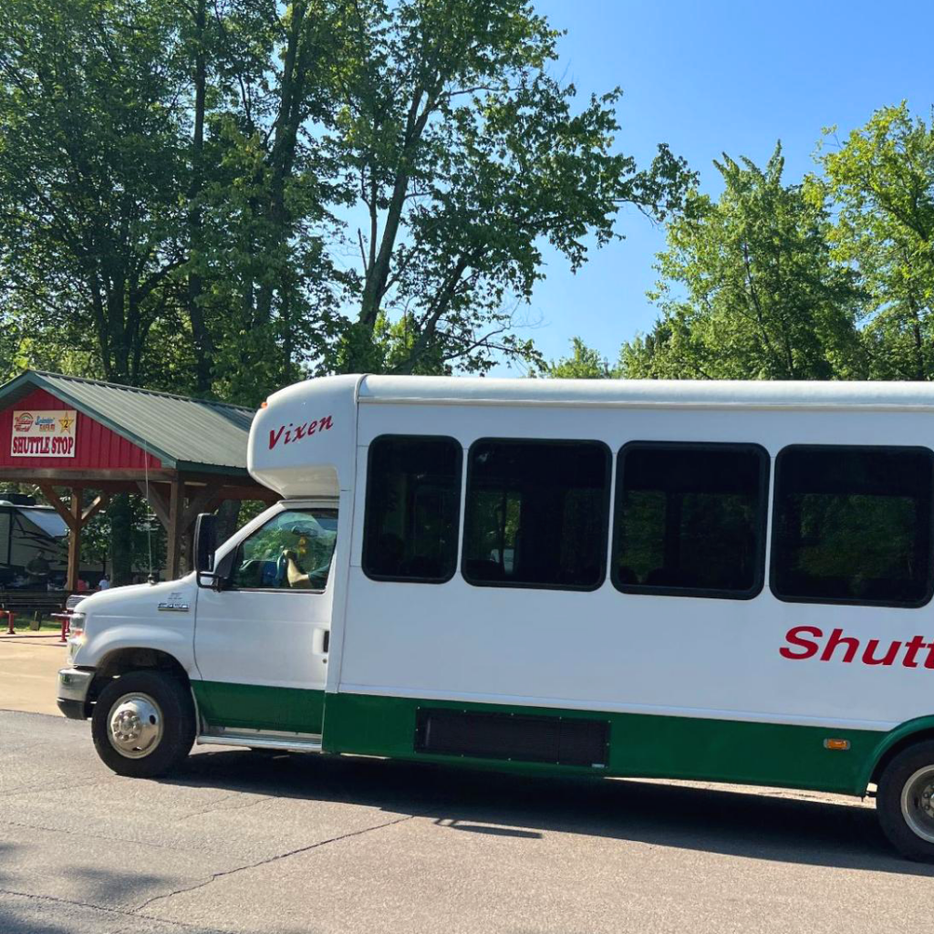 The free shuttle to take to Holiday World.