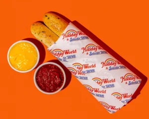 Two breadsticks at Holiday World & Splashin' Safari in Santa Claus, Indiana.