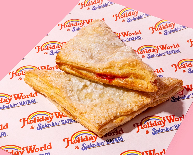 Turnover pastries at Holiday World & Splashin' Safari in Santa Claus, Indiana.