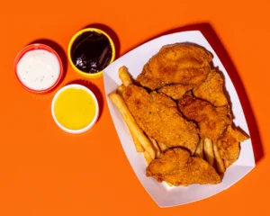 Chicken tenders at Holiday World & Splashin' Safari in Santa Claus, Indiana.