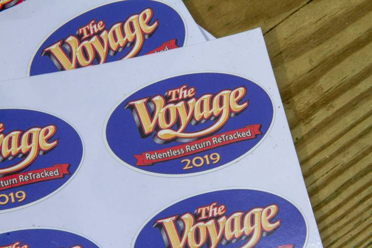 Hard-hat stickers for Voyage work