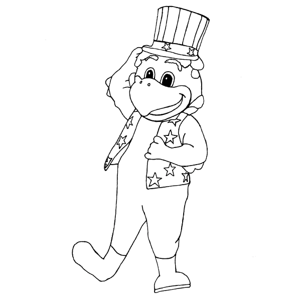 George the Eagle Coloring Page