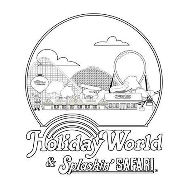 Holiday World Skyline Coloring Page