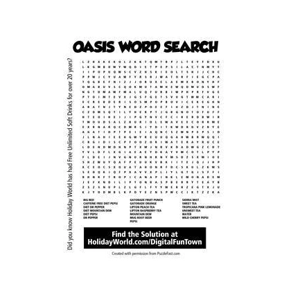 Oasis Word Search