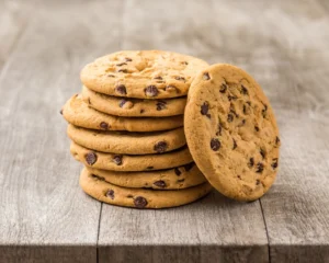 A stack of XXL chocolate chip cookies available at Holiday World & Splashin' Safari.