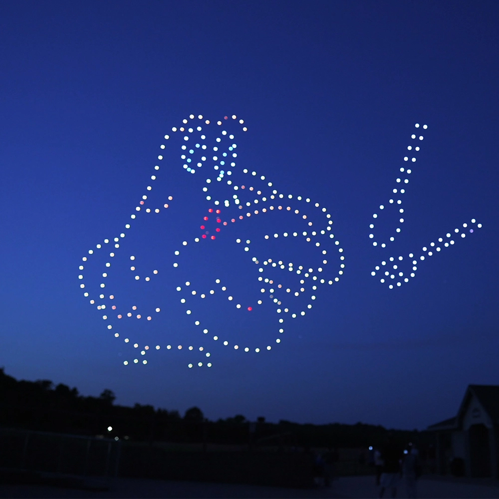 Drones animate a Turkey running away from silverware during Holidays in the Sky.