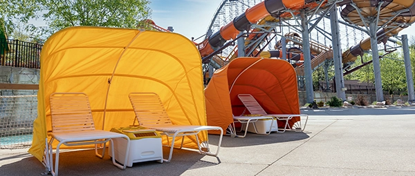 Cheetah Chaise Lounger rentals at Holiday World & Splashin' Safari.