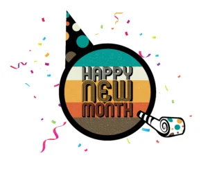 Happy New Month Logo