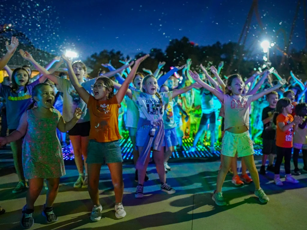 Kids enjoy the Halloween Dance Party leading up to Halloween in the Sky.