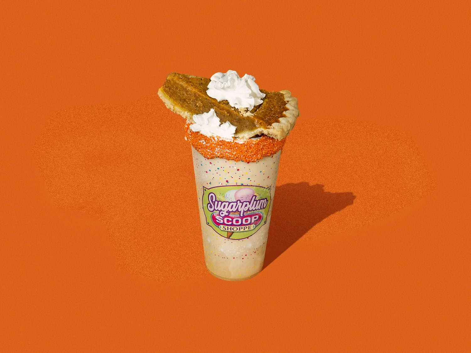 Pumpkin Shake available at Sugarplum Scoop Shoppe during Happy Halloween Weekends.