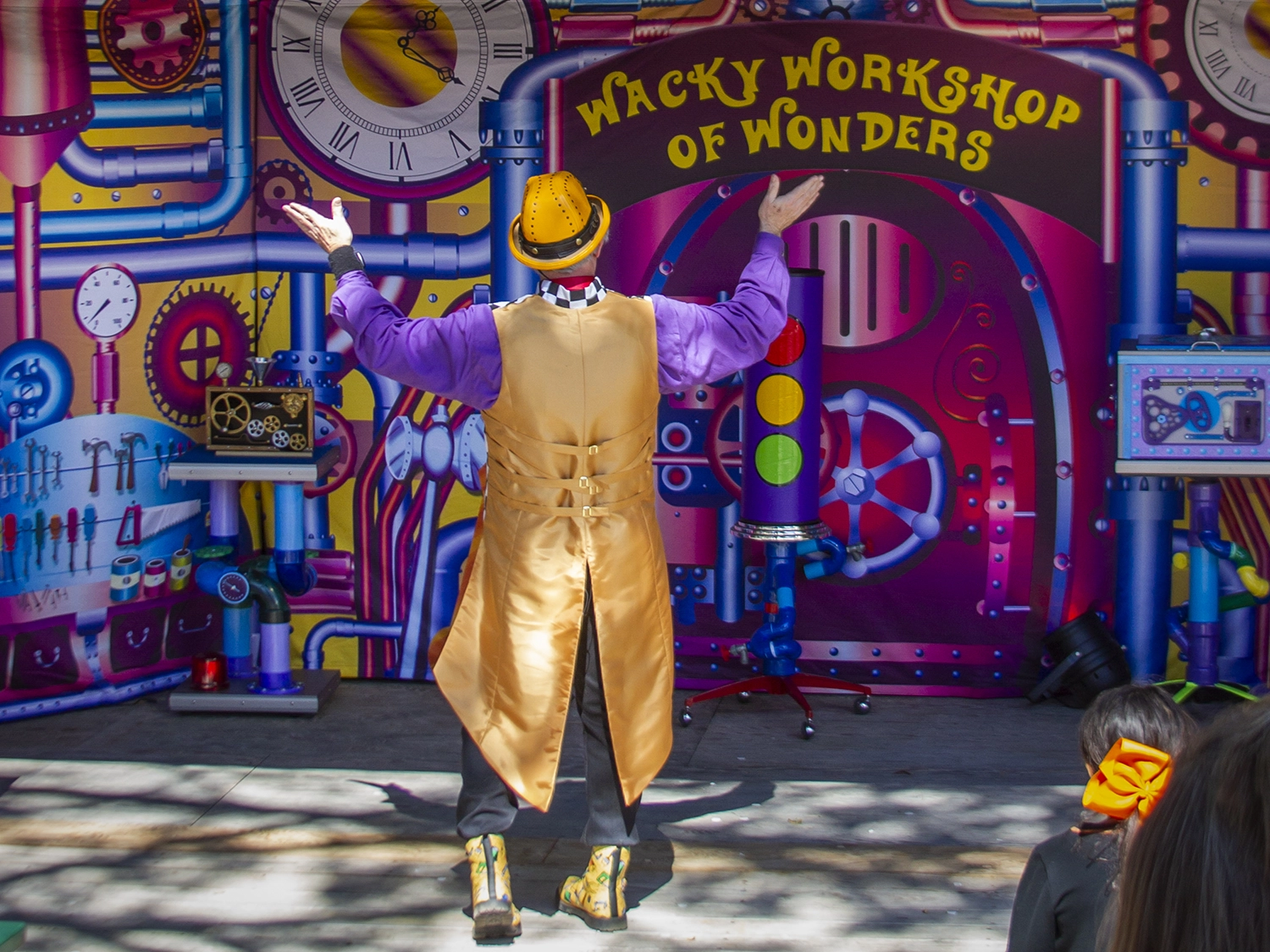 Professor D. R. Holiday in the Wacky Workshop of Wonders at Holiday World during Happy Halloween Weekends.