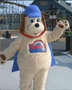 Holidog in front of The Voyage