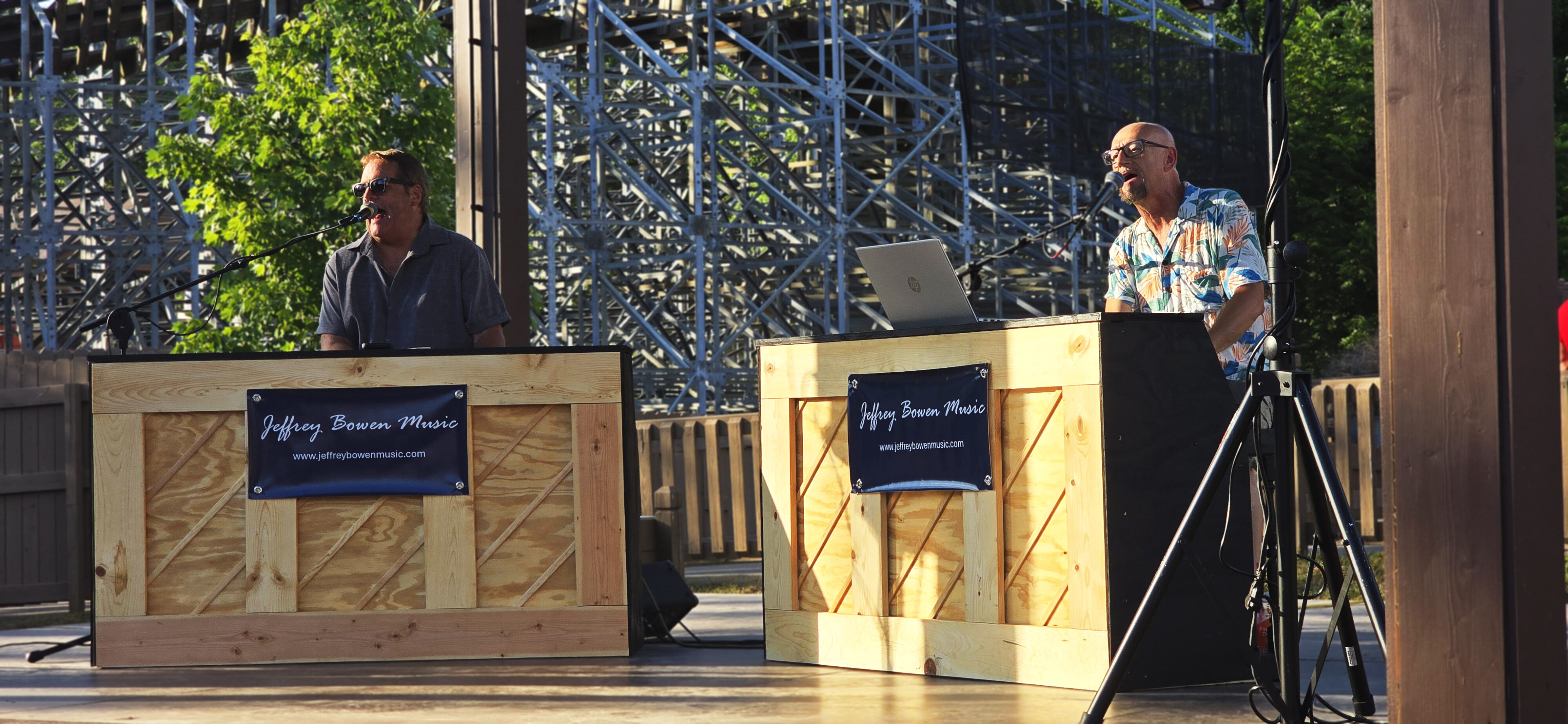 Piano players at the Cranberry Jam Stage