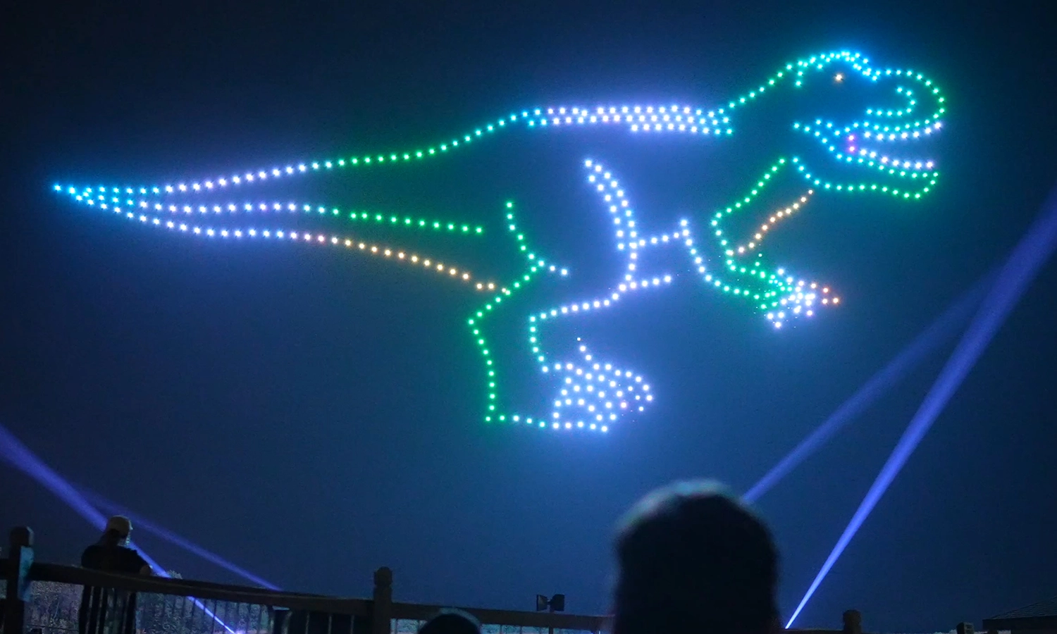 Dinos Soar in the Sky Drone and Fireworks Show during Happy Halloween Weekends at Holiday World