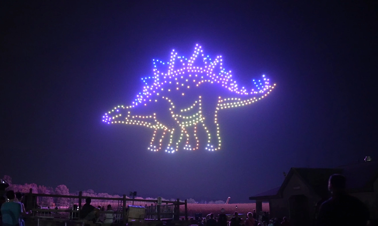 Dinos Soar in the Sky Drone and Fireworks Show during Happy Halloween Weekends at Holiday World