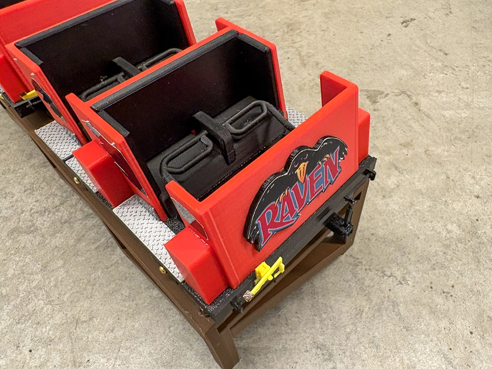 Front Car Detail of The Raven 3D Printed Train Model