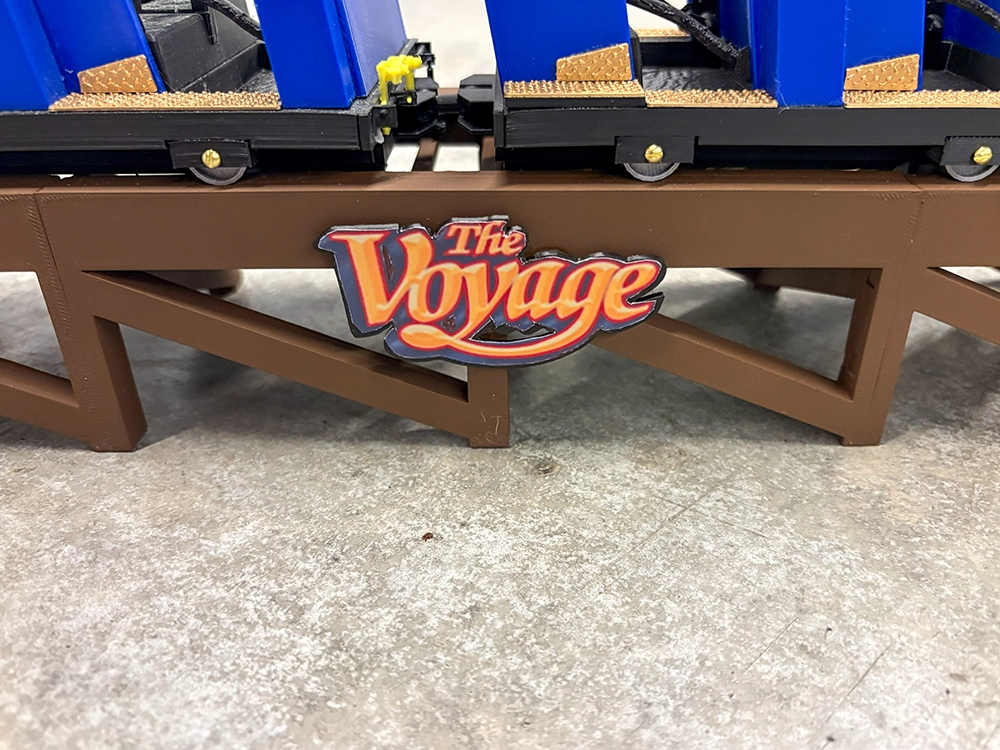 Side Logo Detail of The Voyage 3D Printed Train Model
