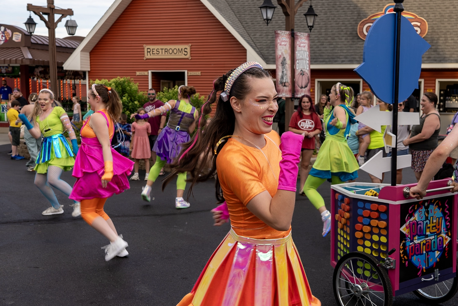 Party Parade traveling show prior to Neon Nights and Holidays in the Sky at Holiday World & Splashin' Safari