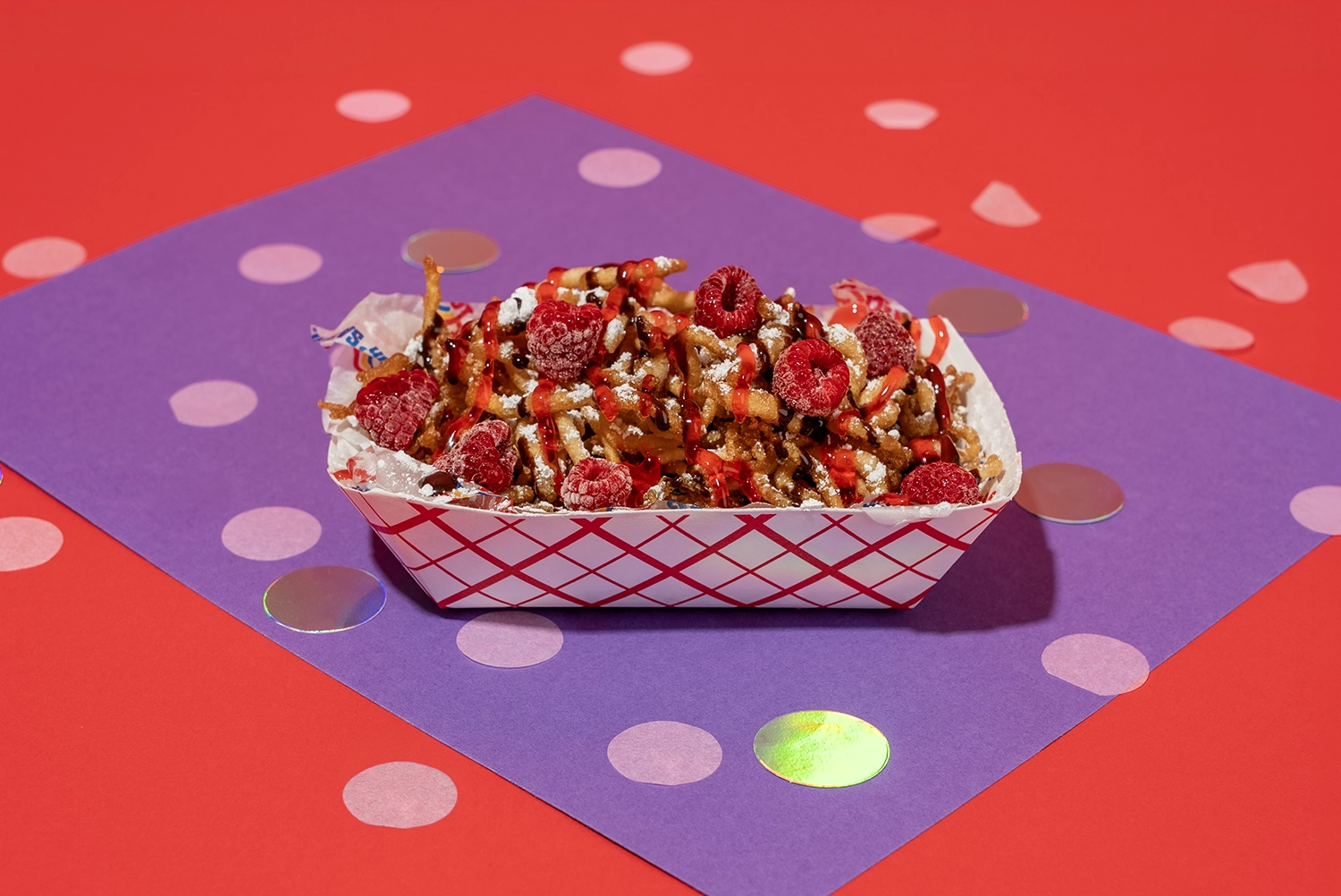 Celebrate Valentine's Day with the Chocolate Covered Berry Funnel Cake Bowl at Bahari Snacks in Splashin' Safari during the 2026 Summer Wine'd Down Culinary Festival