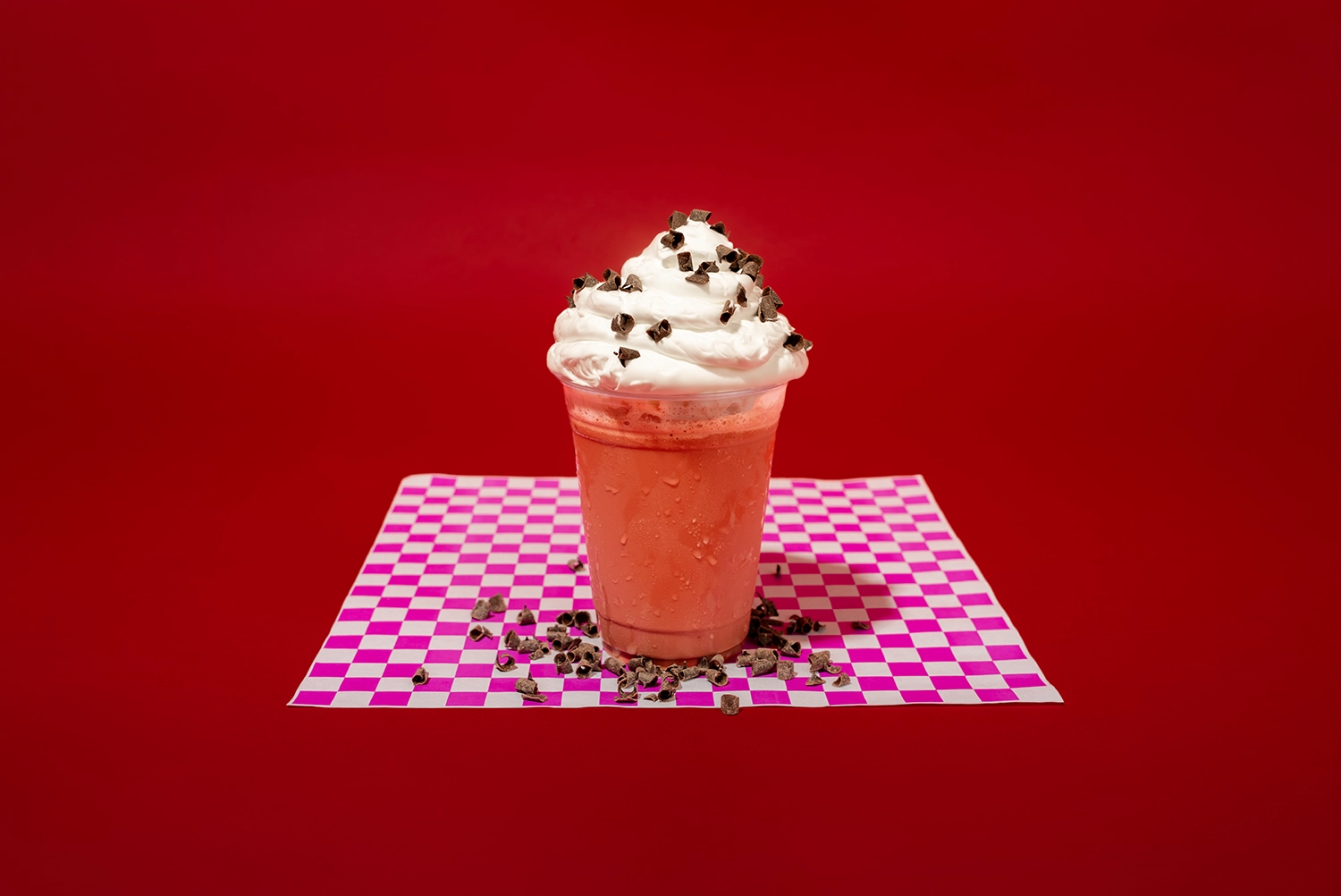 Celebrate Valentine's Day with the Cupid's Red Velvet Frozen Coffee at Bahari Snacks in Splashin' Safari during the 2026 Summer Wine'd Down Culinary Festival