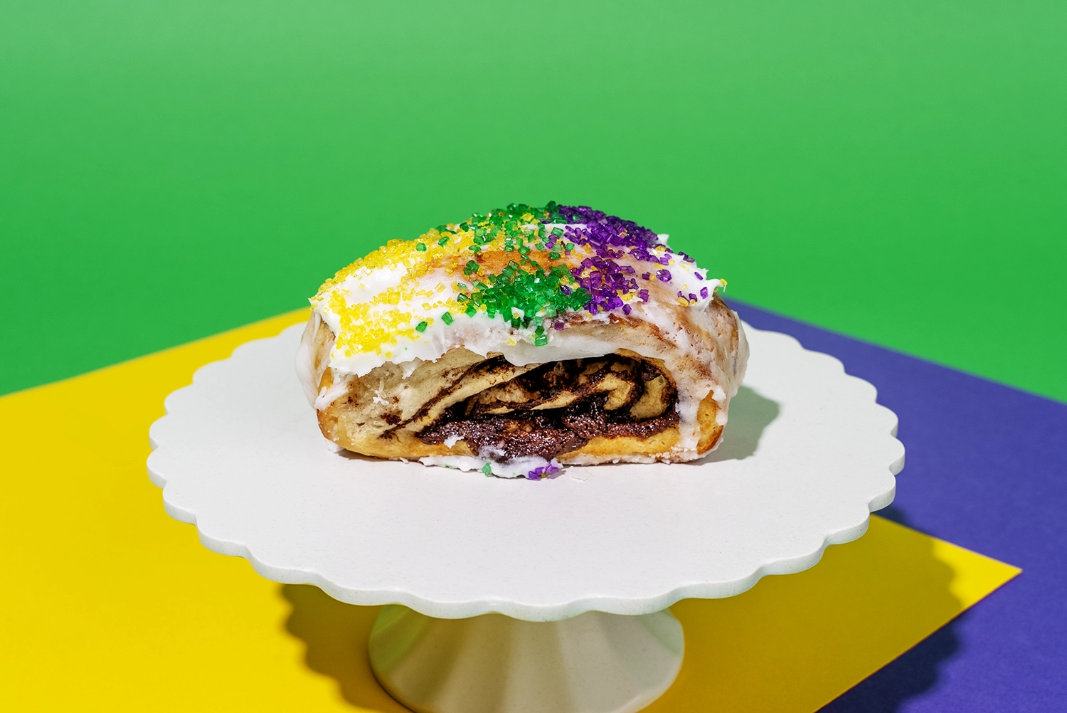 Celebrate Mardi Gras with the King Cake Confection at Wildebeestro in Splashin' Safari during the 2026 Summer Wine'd Down Culinary Festival