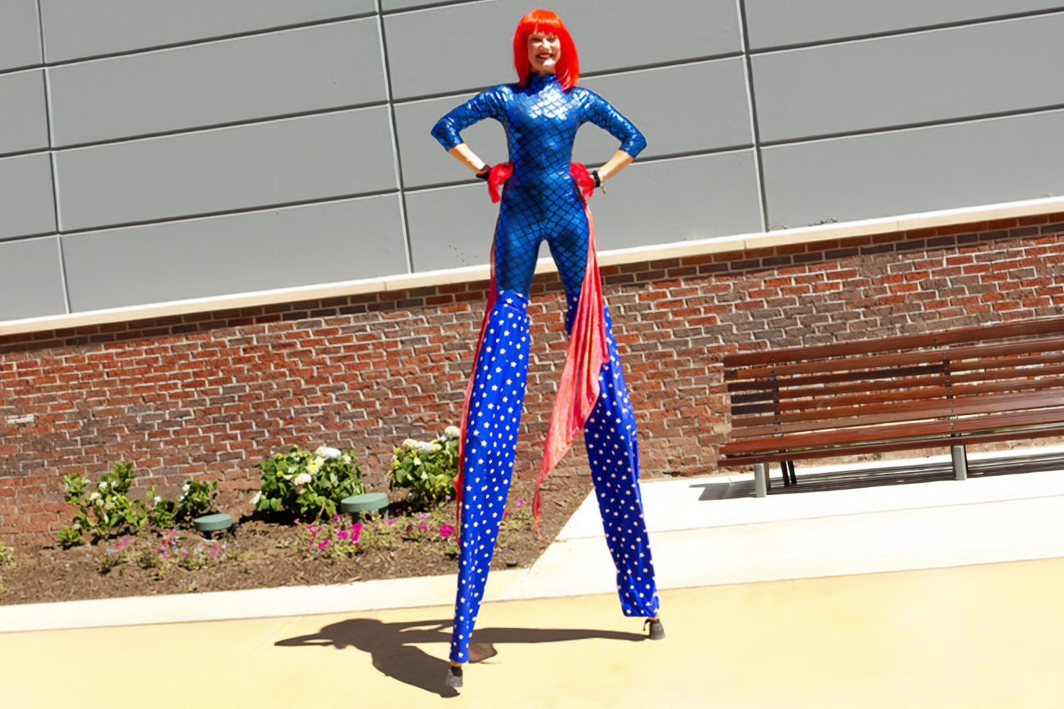 Patriotic Stilt Walkers at Holiday World & Splashin' Safari