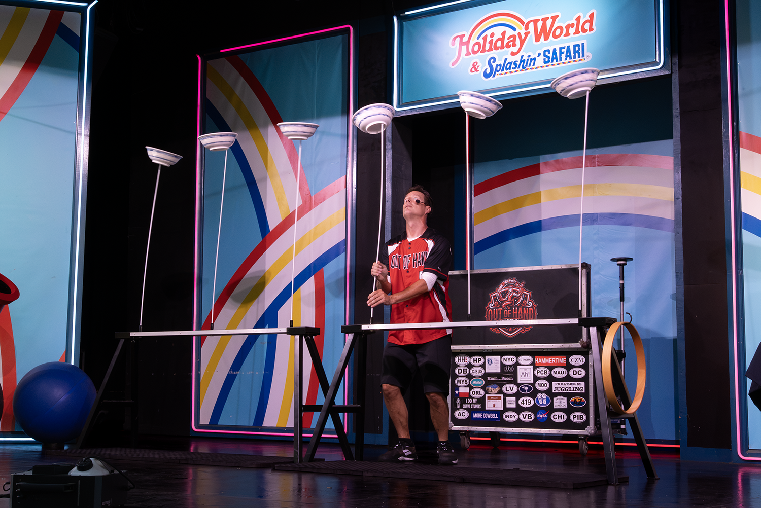 Out of Hand Comedy Juggling Show on Hoosier Celebration Stage at Holiday World & Splashin' Safari
