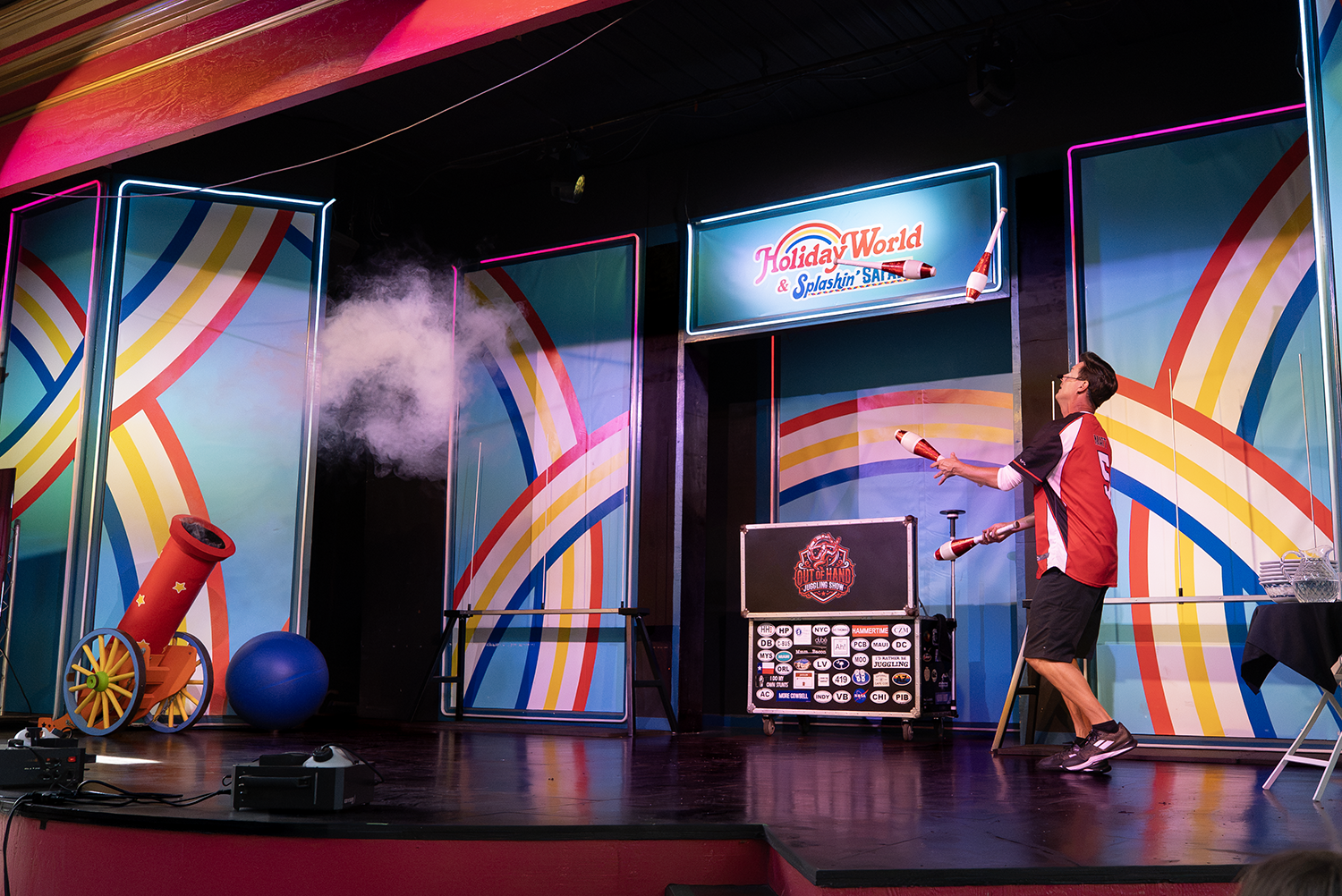 Out of Hand Comedy Juggling Show on Hoosier Celebration Stage at Holiday World & Splashin' Safari